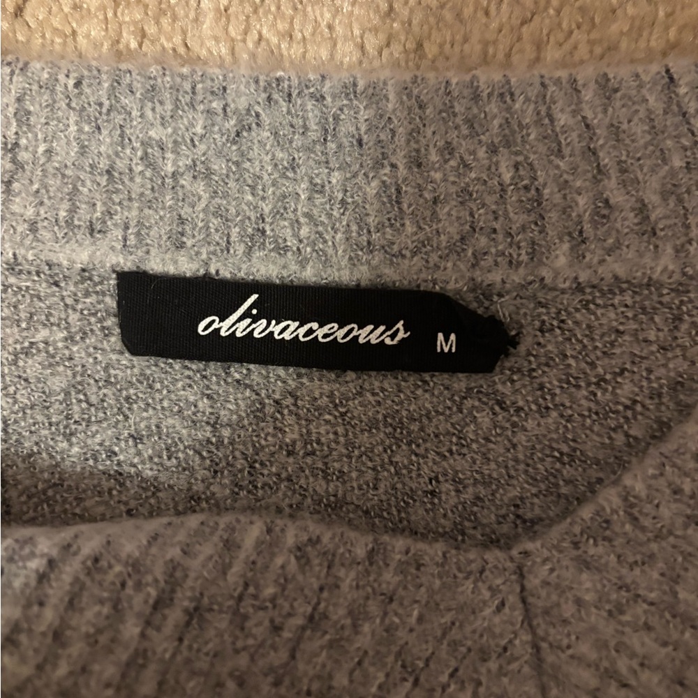 Olivaceous Gray Kids Sweater